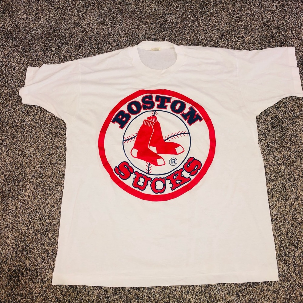 Rare 90s Vintage Boston Red Sucks T- Shirt